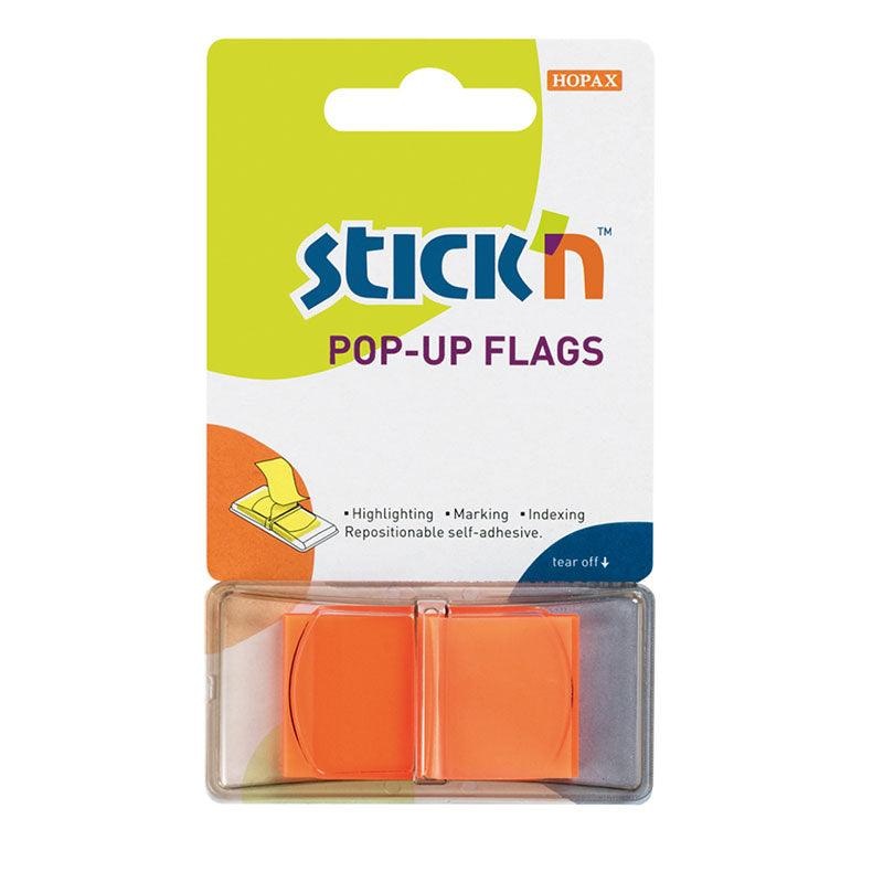 Stick’n Pop Up Flags Orange Neon 45x25mm 50 Sheets