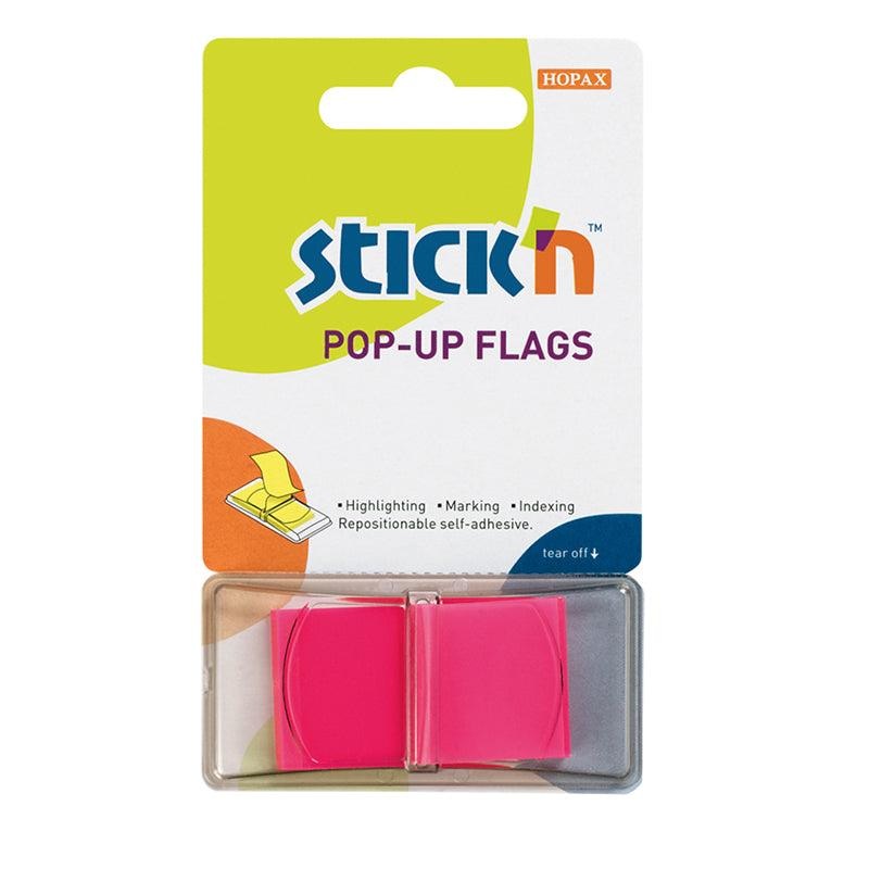 Stick’n Pop Up Flags Pink Neon 45x25mm 50 Sheets