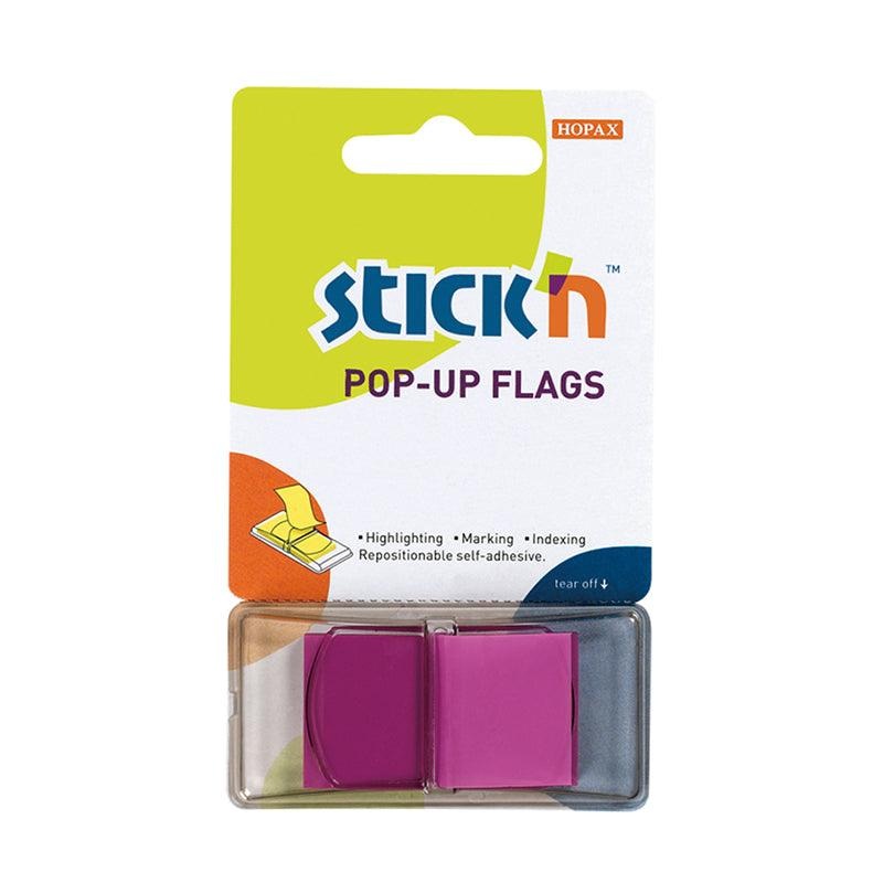 Stick’n Pop Up Flags Purple Neon 45x25mm 50 Sheets