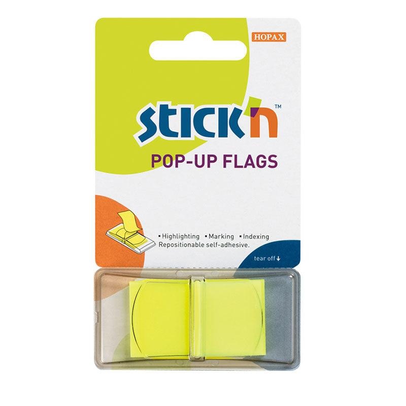 Stick’n Pop Up Flags Yellow Neon 45x25mm 50 Sheets