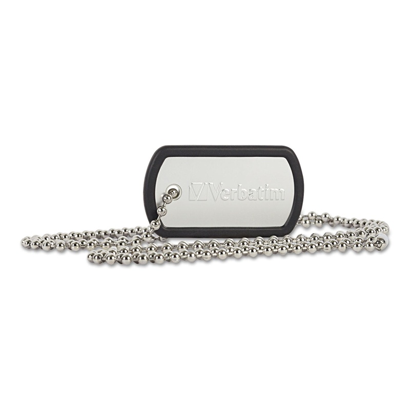 DOG TAG USB FLASH DRIVE, 16 GB, BLACK