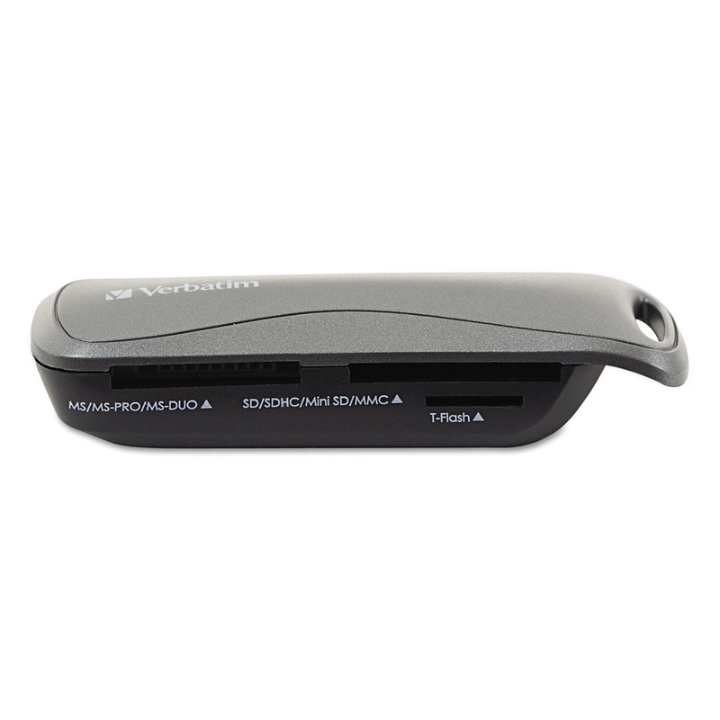 Pocket Card Reader, Usb 2.0, Black, Windows/mac