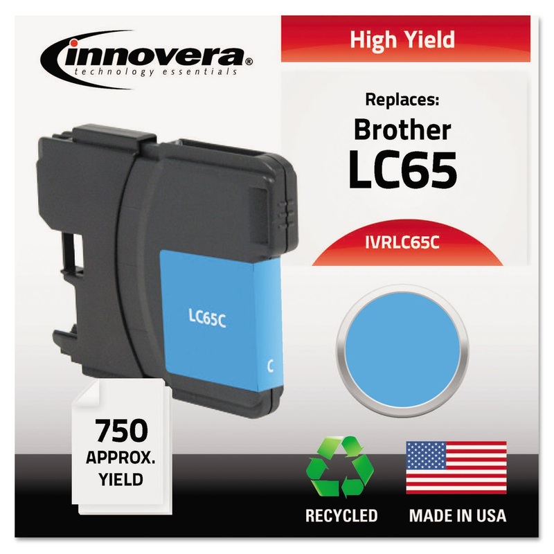 REMANUFACTURED LC65C HIGH-YIELD INK, 750 PAGE-YIELD, CYAN