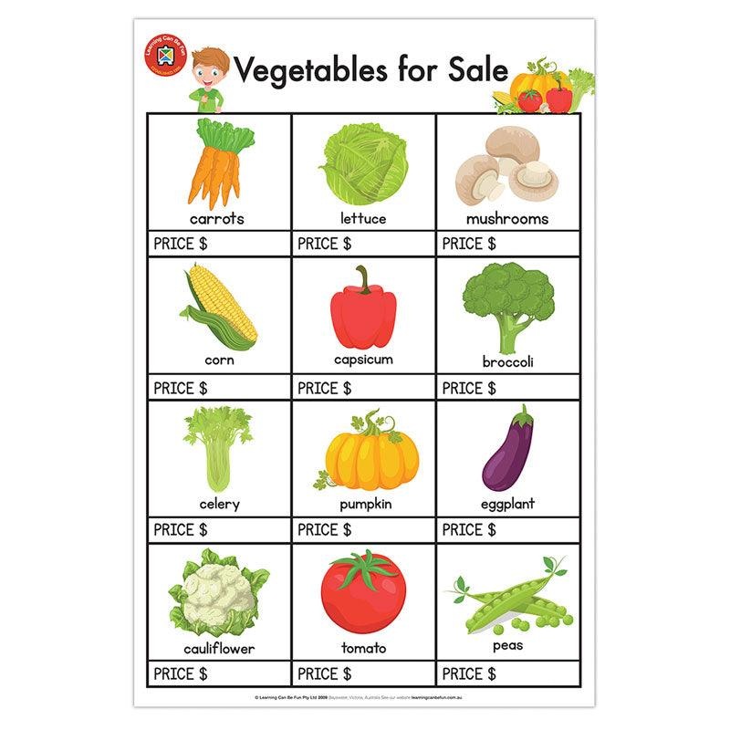 LCBF Wall Chart Vegetables For Sale