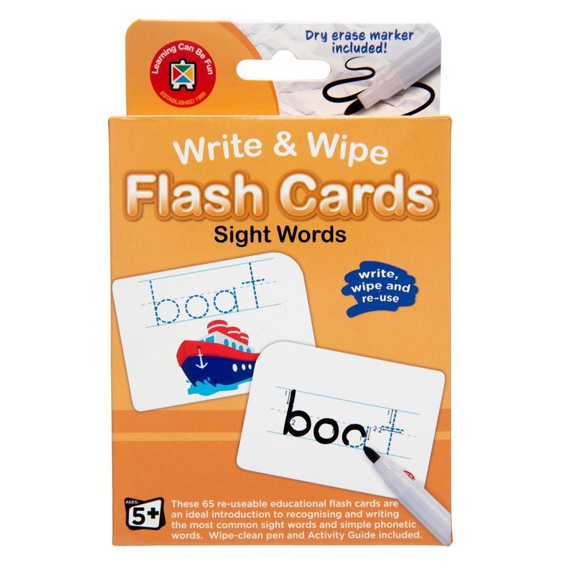 LCBF Write & Wipe Flashcards Sight Words w/Marker