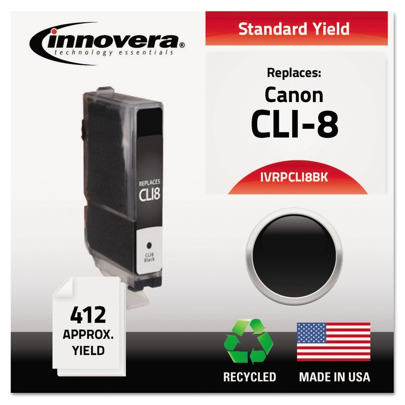 REMANUFACTURED 0620B002 (CLI8BK) INK, 412 PAGE-YIELD, BLACK