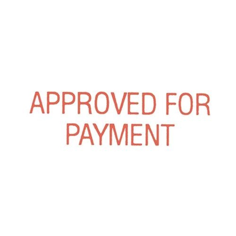 Dixon Stamp 050 Approved For Payment Red Pre Inked