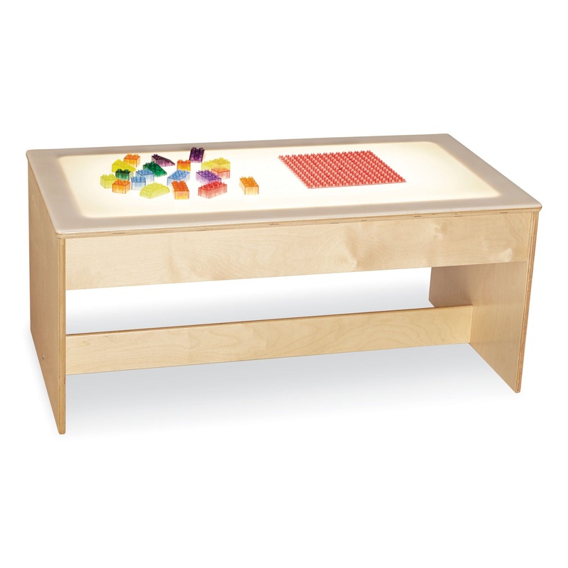 LARGE LIGHT TABLE, 42.5W X 22.5D X 18.5H, WHITE