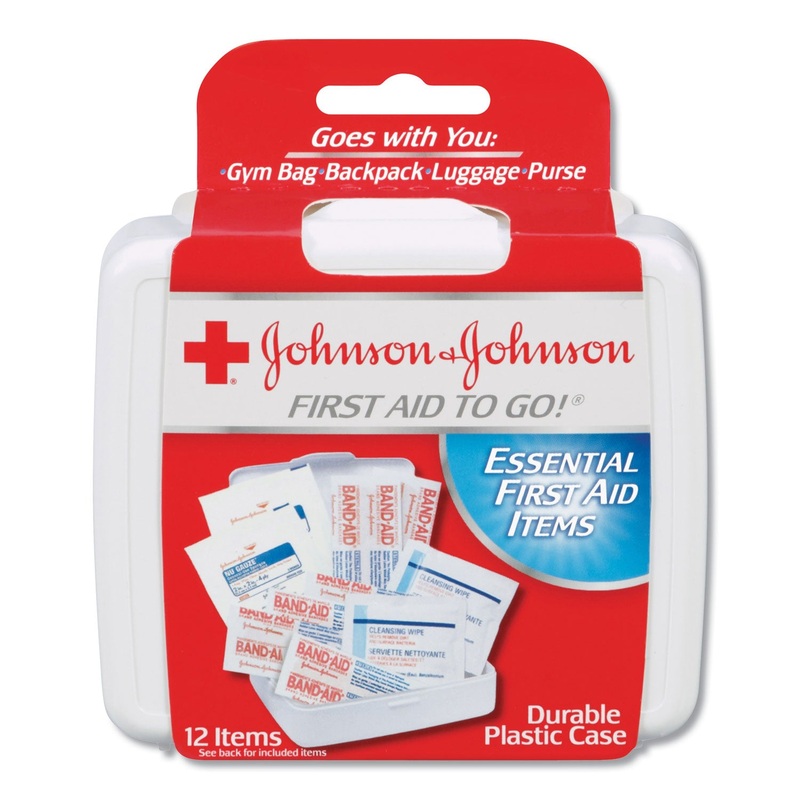 Mini First Aid To Go Kit, 12-Pieces, Plastic Case