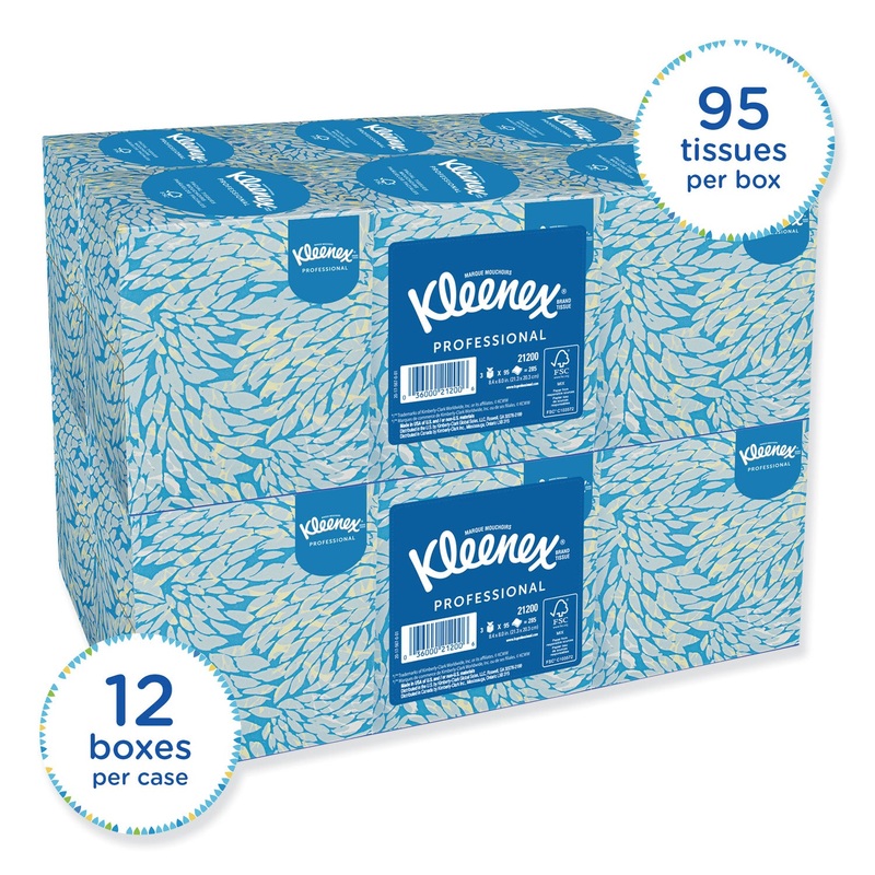 BOUTIQUE WHITE FACIAL TISSUE, 2-PLY, POP-UP BOX, 95 SHEETS/BOX, 3 BOXES/PACK