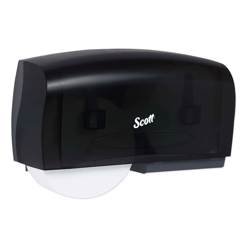 ESSENTIAL CORELESS TWIN JUMBO ROLL TISSUE DISPENSER, 20 X 6 X 11, BLACK