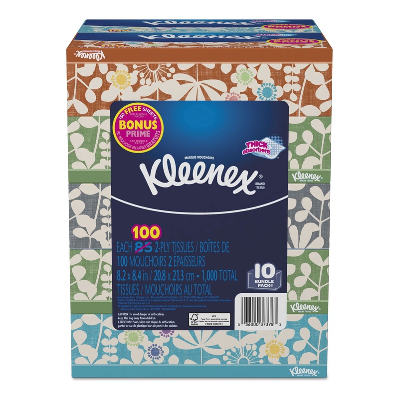 EVERYDAY TISSUES, 2 PLY, WHITE, 85 SHEETS/BOX, 10 BOXES/PACK, 4 PACKS/CARTON