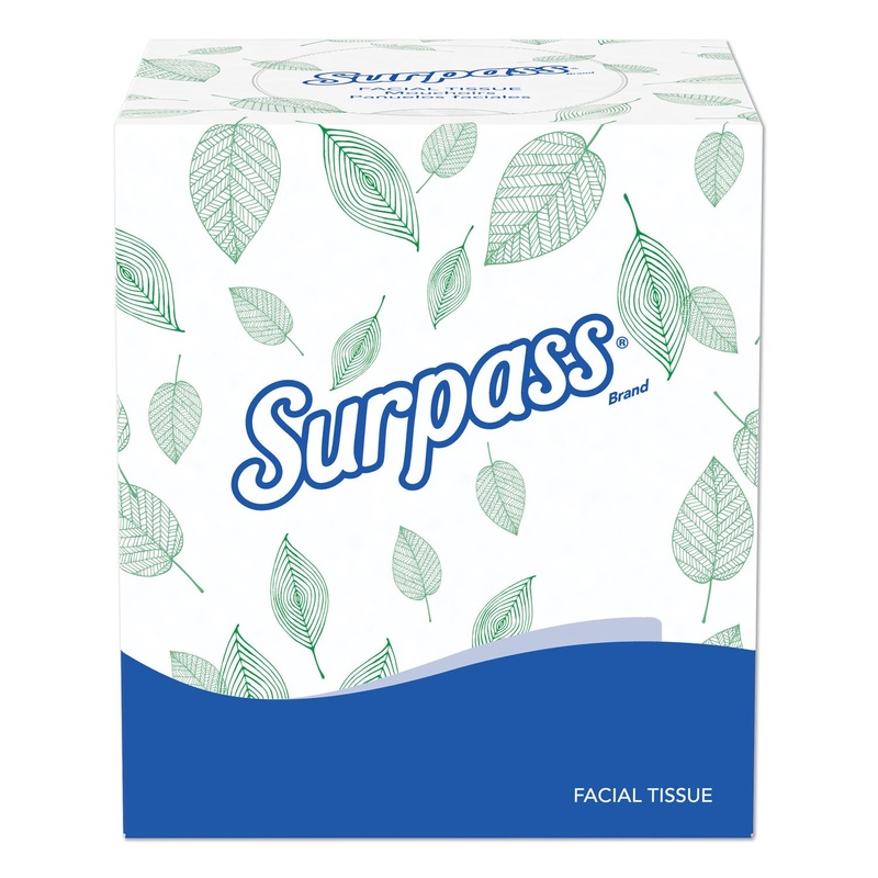 FACIAL TISSUE, 2-PLY, WHITE, POP-UP BOX, 110/BOX, 36 BOXES/CARTON