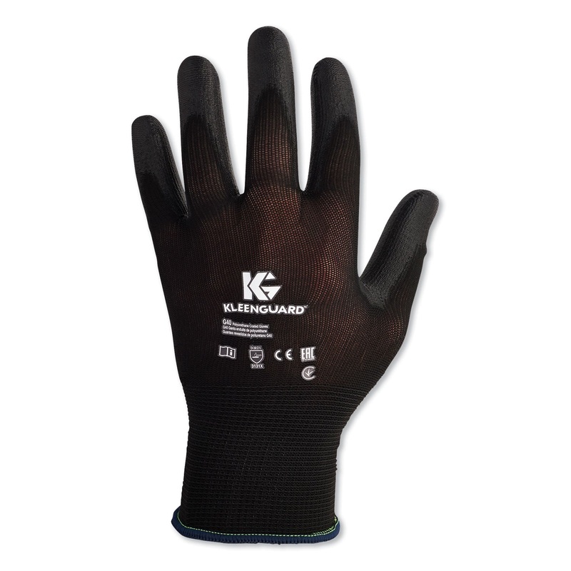 G40 POLYURETHANE COATED GLOVES, BLACK, 2X-LARGE, 60/CARTON