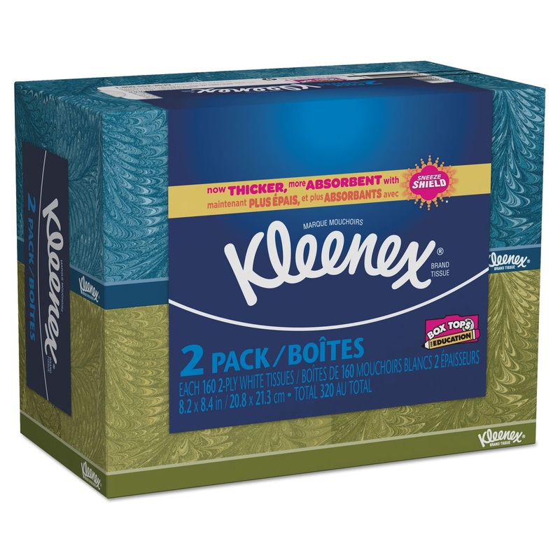 TRUSTED CARE FACIAL TISSUE, 2-PLY, WHITE, 160/BOX, 12 TWO-PACKS/CARTON