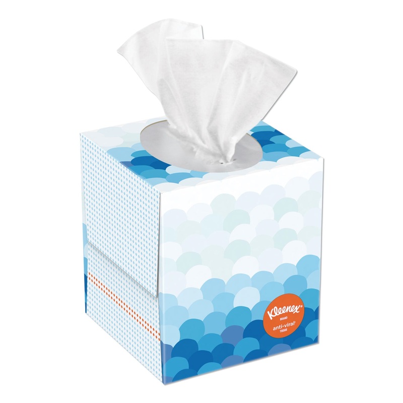 ANTI-VIRAL FACIAL TISSUE, 3-PLY, WHITE, 60 SHEETS/BOX, 27 BOXES/CARTON