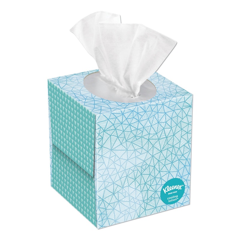 COOL TOUCH FACIAL TISSUE, 2-PLY, WHITE, 45 SHEETS/BOX, 27 BOXES/CARTON