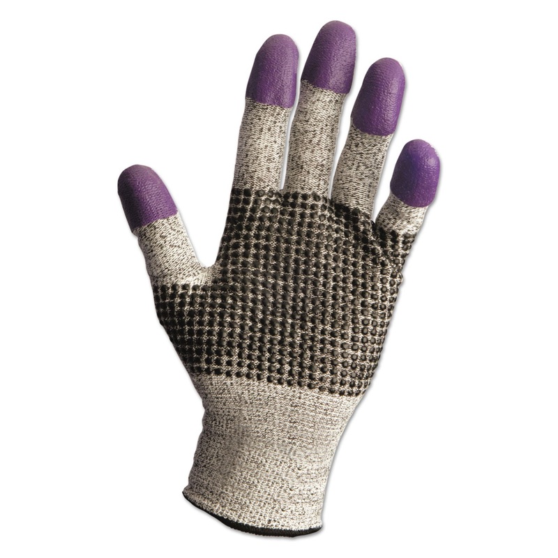 G60 Nitrile Cut-Resistant Glove, 260mm Length, 2xl/sz 11, Blk/wht/prple,12 Pr/ct