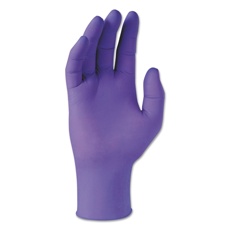 Purple Nitrile Exam Gloves, 242 Mm Length, X-Large, Purple, 90/box