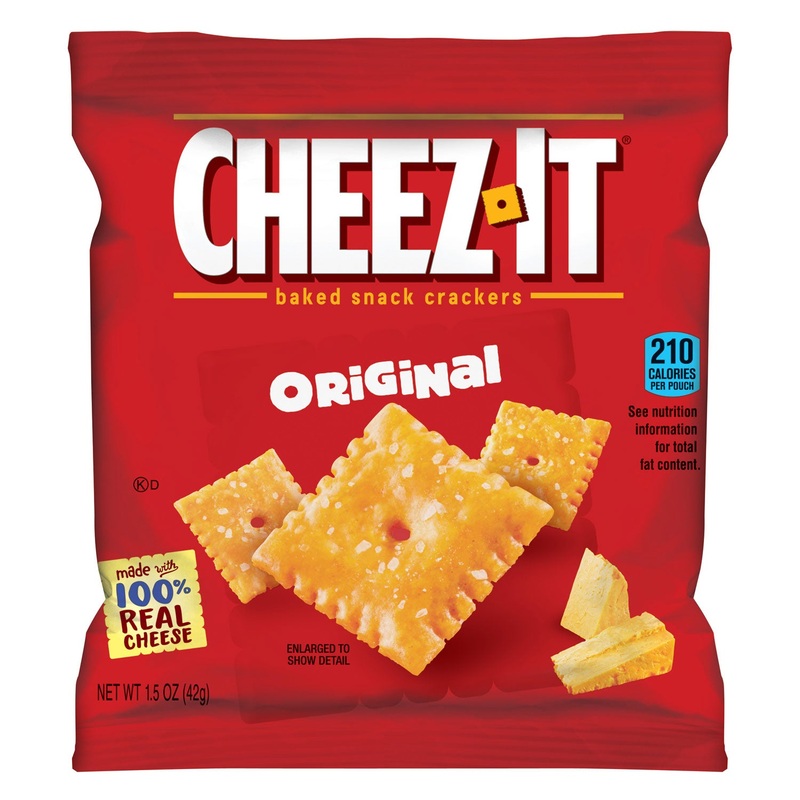 Cheez-It Crackers, 1.5oz Single-Serving Snack Pack, 8/box