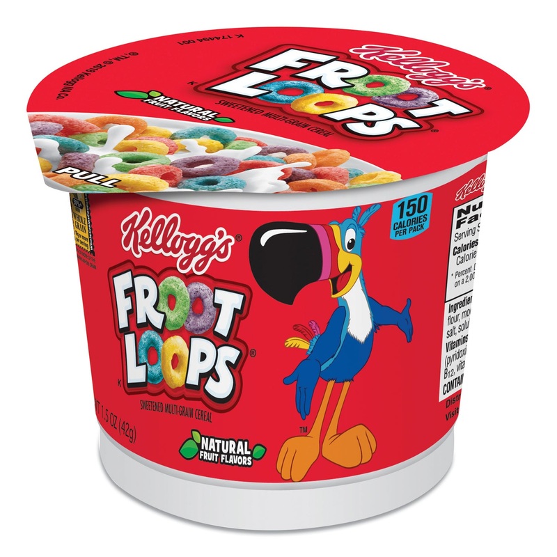 Froot Loops Breakfast Cereal, Single-Serve 1.5oz Cup, 6/box
