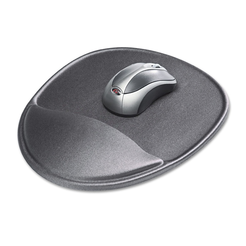 Mouse Pad With Wrist Rest, Memory Foam, Non-Skid, 8-3/4 X 10-3/4 X 1-1/4, Slate