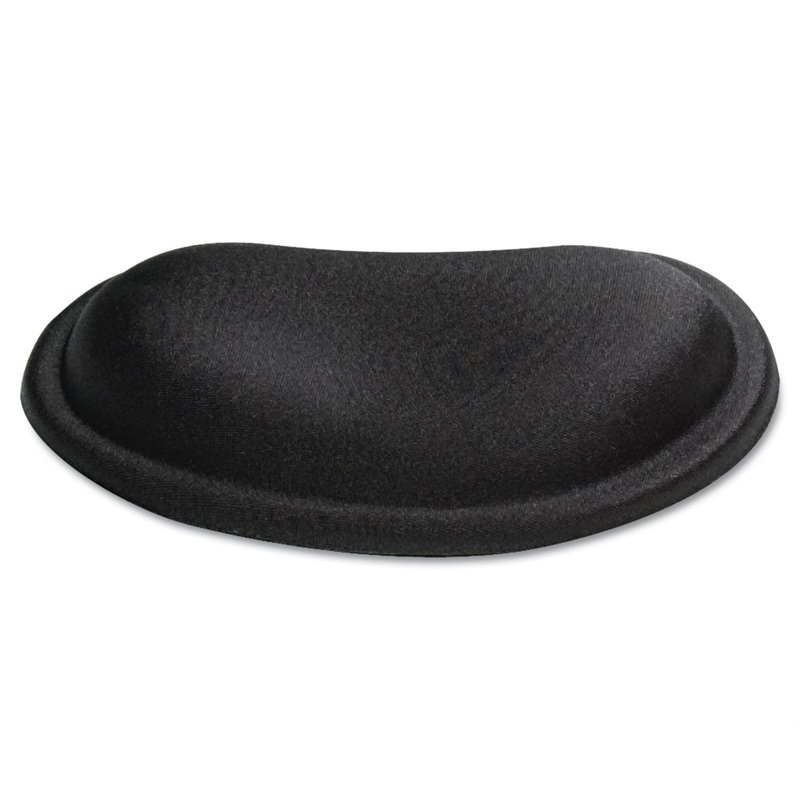 Palm Rest, Memory Foam, Non-Skid Base, 6 X 3-1/4 X 3/4, Black