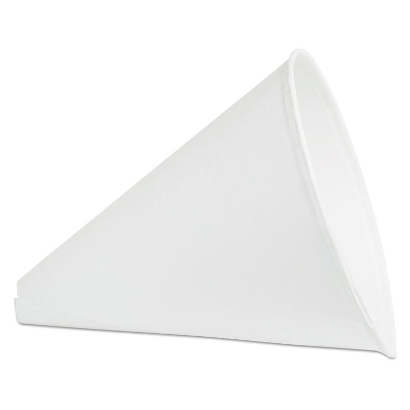 Paper Cone Funnels, 10 Oz, White, 1000/carton