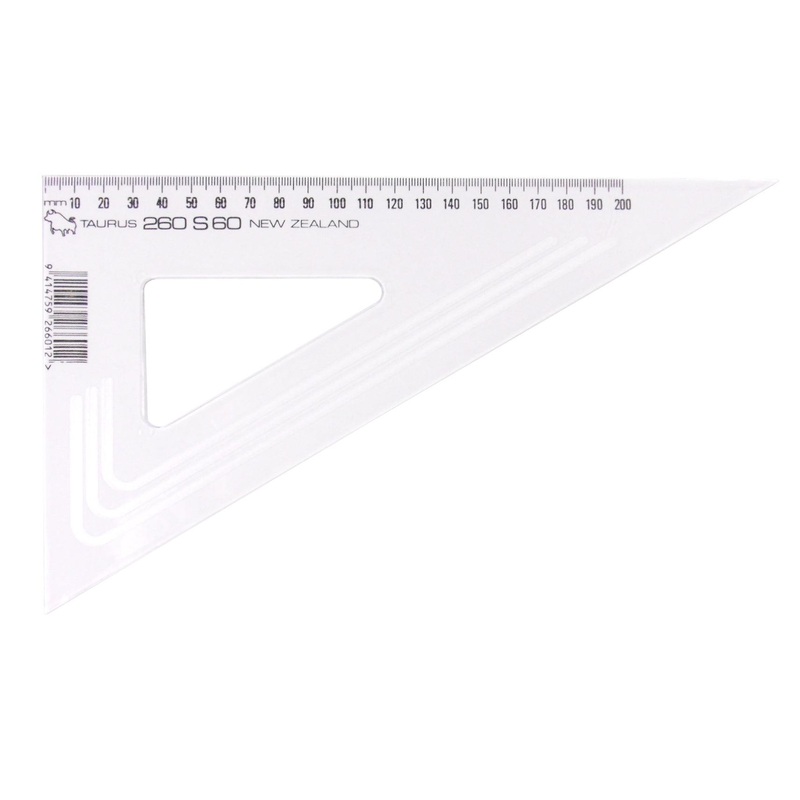 Taurus Set Square 26cm Straight Edged 60 Degrees