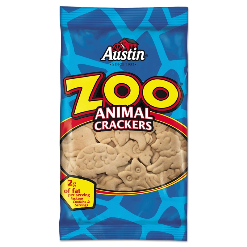 Zoo Animal Crackers, Original, 2oz Pack, 80/carton