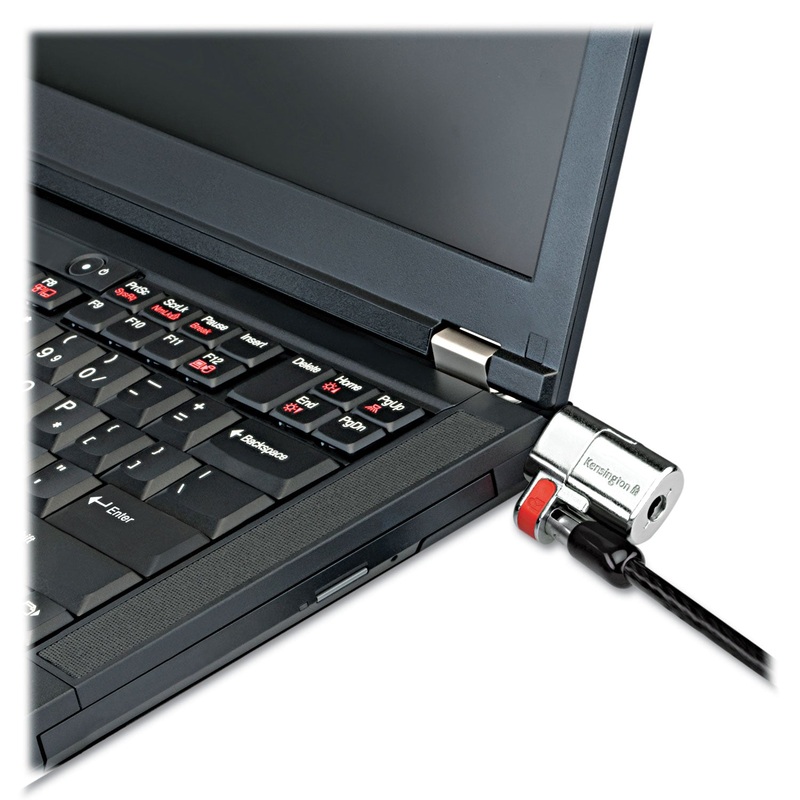 Clicksafe Keyed Laptop Lock, 5ft Cable, Black