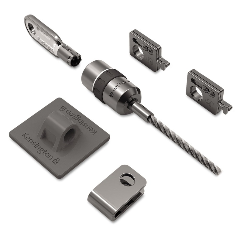 Desktop And Peripherals Locking Kit, 8ft Steel Cable, Two Keys
