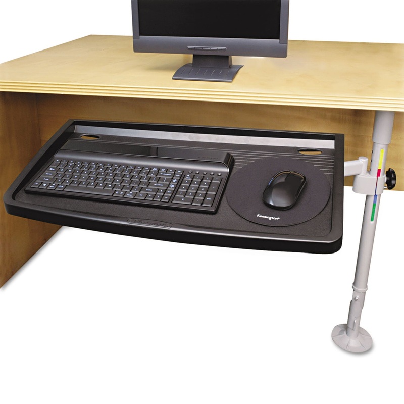 SNAPLOCK ADJUSTABLE KEYBOARD TRAY WITH SMARTFIT SYSTEM, 26W X 13.5D, GRAY