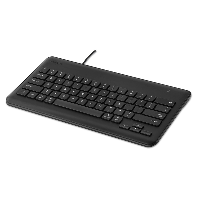 WIRED KEYBOARD FOR IPAD WITH LIGHTNING CONNECTOR, 64 KEYS, BLACK