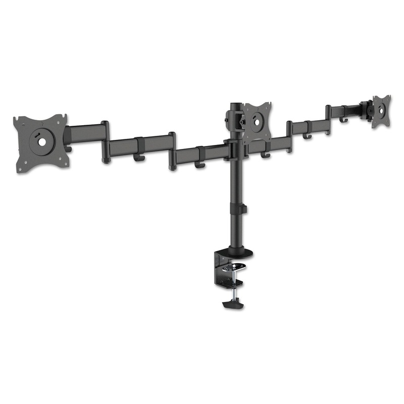 ARTICULATING MULTIPLE MONITOR ARMS FOR THREE MONITORS, DESK MOUNT
