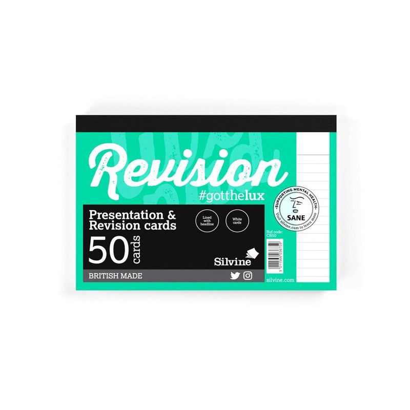 Luxpad Revision and Presentation Card Pad Ruled 6×4 White