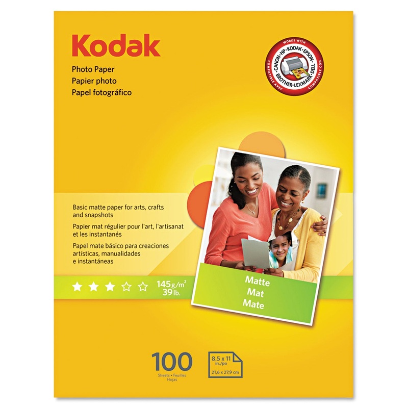 PHOTO PAPER, 7 MIL, 8.5 X 11, MATTE WHITE, 100/PACK