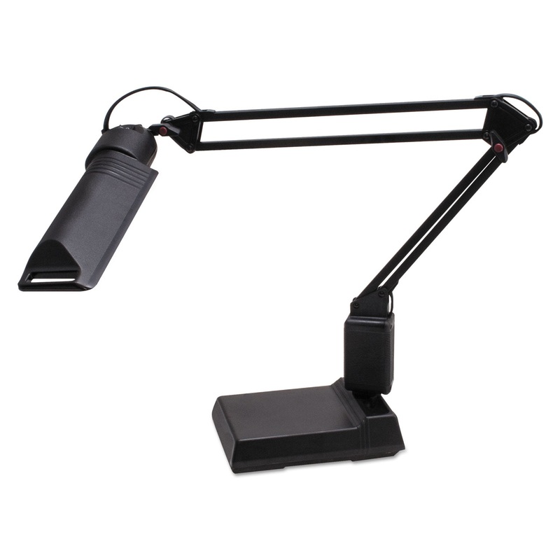 13W FLUORESCENT COMPUTER TASK LAMP, 2.25″ CLAMP-ON OR DESK BASE, 30″ ARM REACH, MATTE BLACK