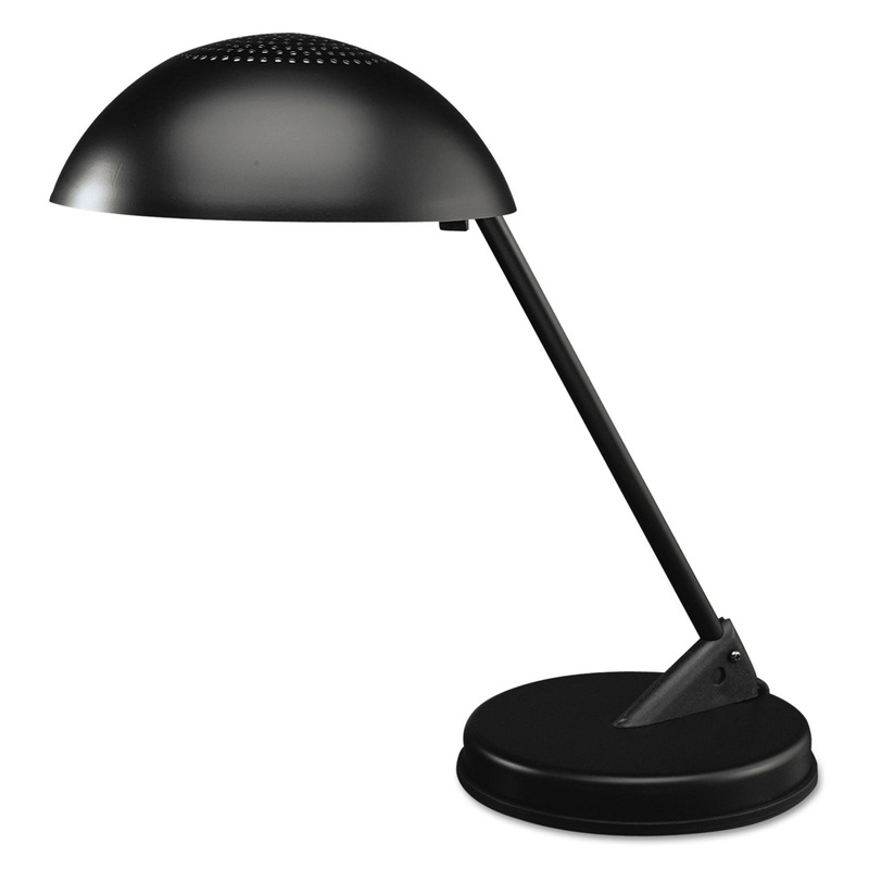 INCANDESCENT DESK LAMP WITH VENTED DOME SHADE, 8.75″W X 16.25″D X 16.25″H, MATTE BLACK