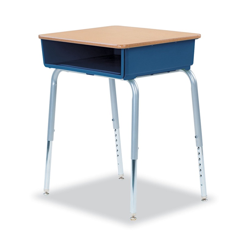 785 OPEN-FRONT STUDENT DESK WITH COLORED BOOKBOXES, 24W X 18D X 30H, NAVY, 2/CARTON