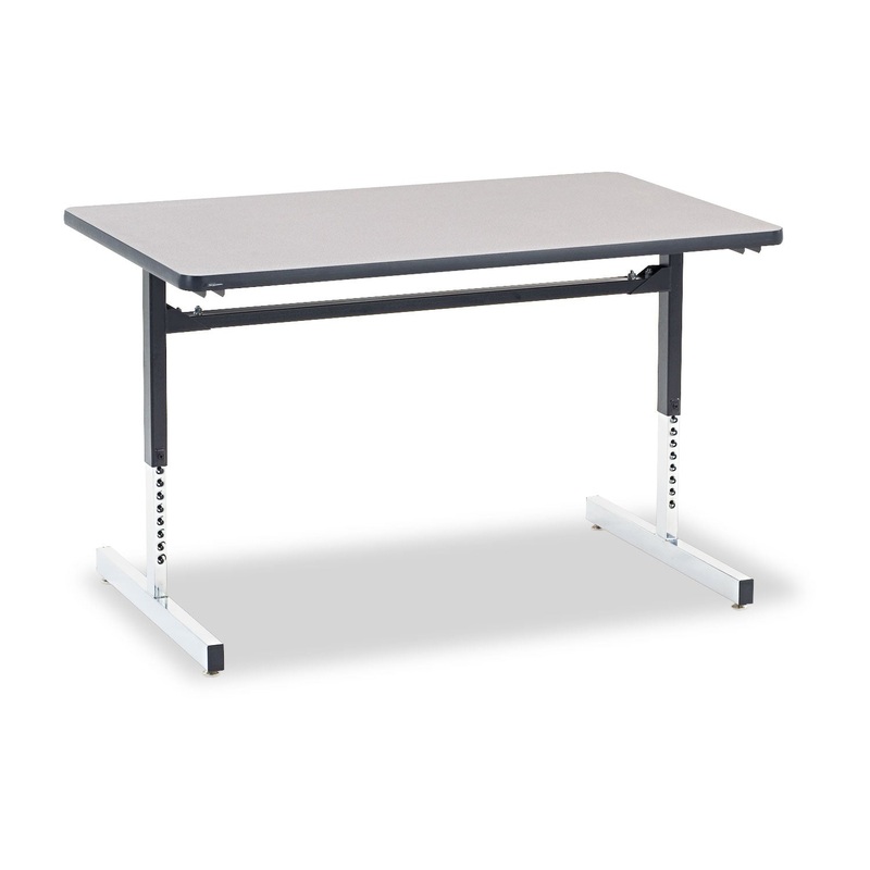 8700 Series Rectangular Activity Table, 48w X 30d X 30h, Gray Nebula/chrome