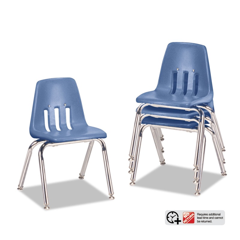 9000 SERIES CLASSROOM CHAIRS, 14″ SEAT HEIGHT, BLUEBERRY SEAT/BLUEBERRY BACK, CHROME BASE, 4/CARTON