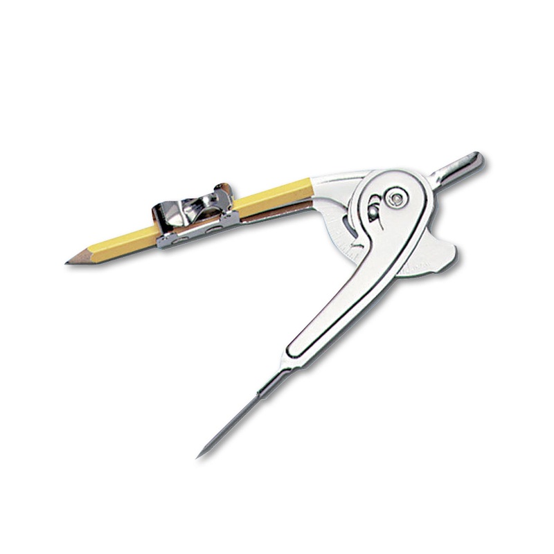 Ball Bearing Compass W/ Traditional Pointed Tip, 12″ Maximum Dia., Metal, Dozen