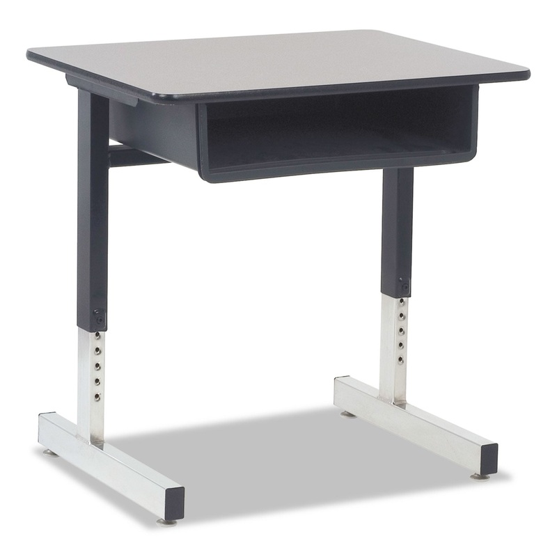 Cantilever-Legged Student Desk, 26w X 20d X 30h, Gray Nebula, 2/carton
