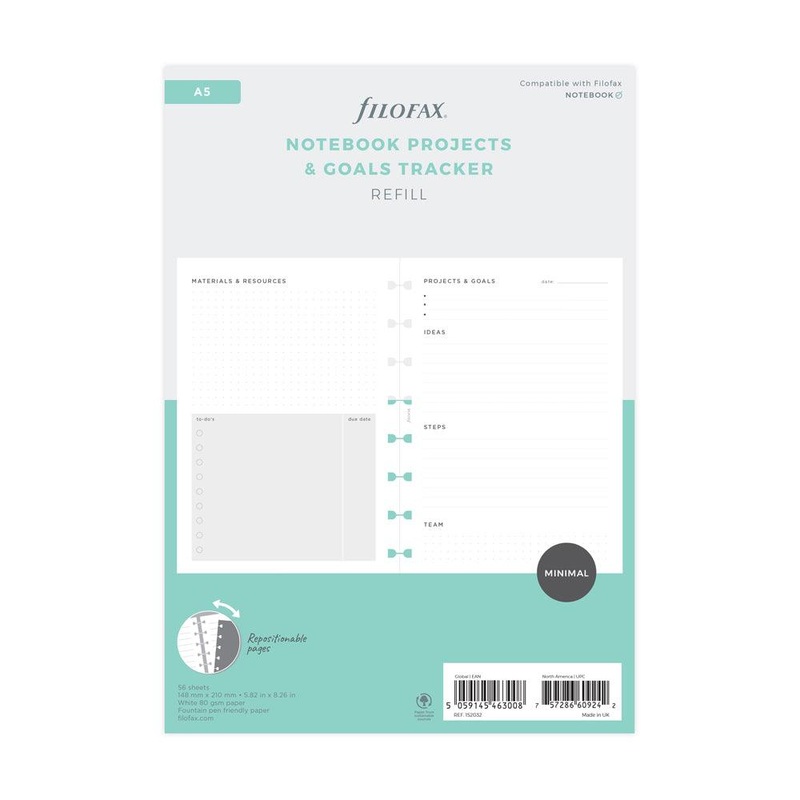 Filofax Notebook A5 Project Management Refill
