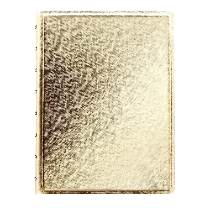 Filofax Notebook A5 Saffiano Gold Lined