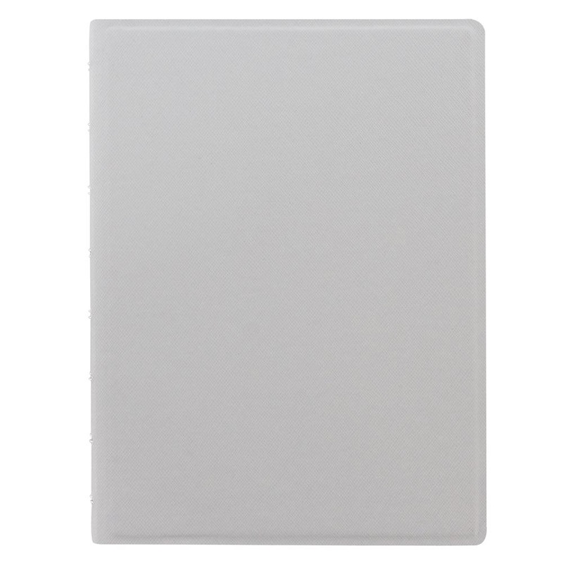 Filofax Notebook A5 Saffiano Grey Yellow Lined