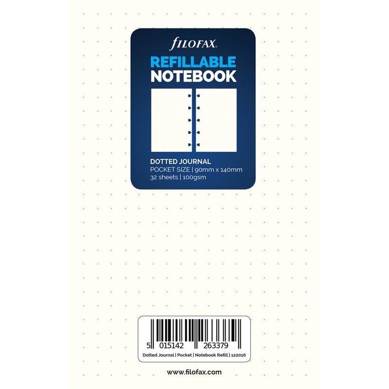 Filofax Notebook Pocket Notes Dotted Refill