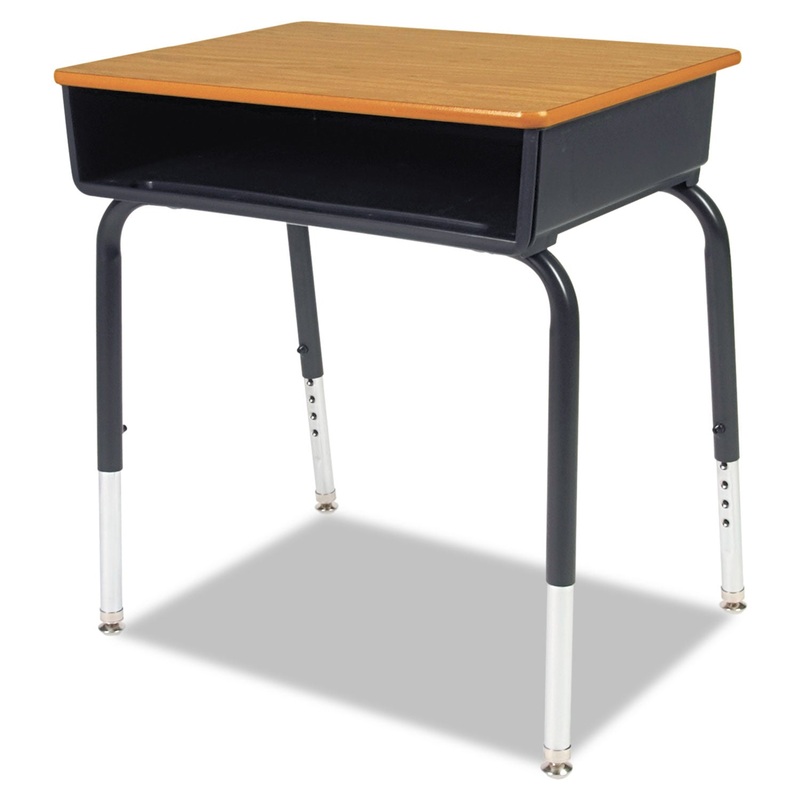 OPEN FRONT STUDENT DESK, 24W X 18D X 30H, MEDIUM OAK TOP, 2/CARTON