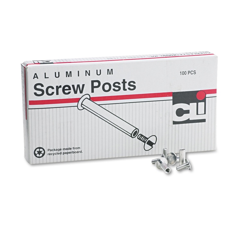 Post Binder Aluminum Screw Posts, 3/16″ Diameter, 1/2″ Long, 100/box